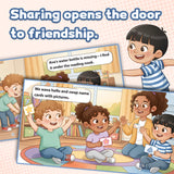 Printed kindergarten readiness storybook for making friends and school confidence
