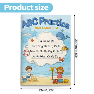 Kids alphabet workbook with sentence reading pages