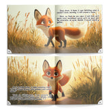 Printed Fox and Grapes story book for vocabulary emotions and family reading