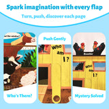 Printed farm animal book for fine motor skills and first farm discovery