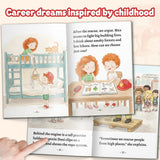 Printed firefighter career picture book with simple sentences and first words