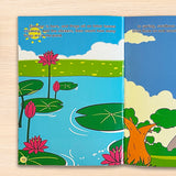 Printed preschool early math book with creative sticker play