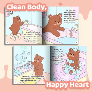 Kids daily routine picture book for bathing habits and hygiene learning