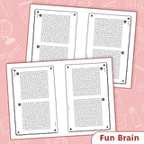 Printed challenge maze workbook for older kids and advanced puzzlers