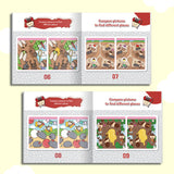 Printed kids find-the-difference book for concentration and attention to detail