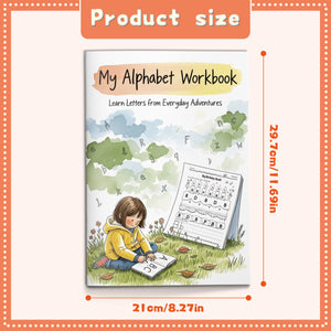 Alphabet activity pages with color by letter and tracing practice