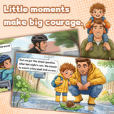 Printed social-emotional storybook with dad and child illustrations