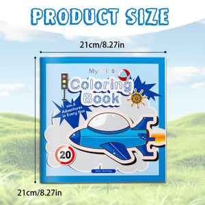Children's first coloring and drawing activity book with dot-to-dot practice