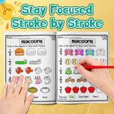 Printed visual math activity book for parts wholes and fraction models