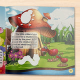 Printed preschool nature discovery book with creative sticker play