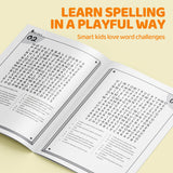 Printed transportation word search book with cars and travel words