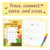 Printed early pencil control workbook for fine motor skills and pre-writing