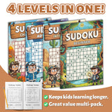 Forest Sudoku Puzzle Books: 4-Level Logic Set product image 7 showing printed book details for screen-free reading and learning
