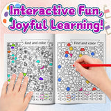 Printed preschool picture hunt activity book for shape recognition