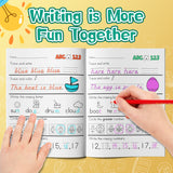 Printed literacy activity book for missing letters word recognition and handwriting