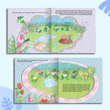 Printed preschool outdoor discovery storybook with counting play