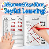 Printed literacy workbook for spelling skills and handwriting