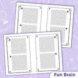Printed advanced maze workbook for logic and focus practice