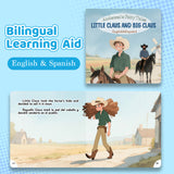 Bilingual learning aid page from Little Claus and Big Claus storybook