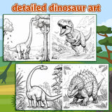 Printed kids dinosaur coloring book for fine motor skills and fun art practice