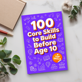 100 Core Skills Before Age 10 product image 7 showing printed book details for screen-free reading and learning