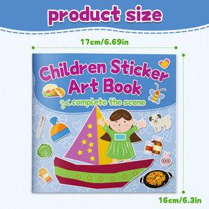 Complete the Picture Sticker Book for Kids, Creative Scene Builder Activity Book with Matching Practice, Visual Recognition, Fine Motor Development, and Fun Learning
