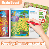 Printed comprehensive maze activity book for ages 7 to 12