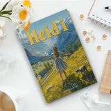 Printed classic children's literature book about Heidi and mountain life