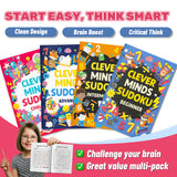 Clever Minds Sudoku: 4-Level Number Logic Set product image 7 showing printed book details for screen-free reading and learning