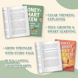 Money-smart Teen Financial Lessons Book + What School Doesn't Teach You for Kids Rea: 2-Book Set bundle detail image, image 3, bundle ISBN 9798900668482
