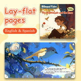 Lay-flat pages from The Nightingale and the Rose fairy tale
