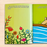 Printed preschool observation practice book with creative sticker play