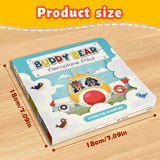 Printed Buddy Bear travel book for fine motor skills and imagination