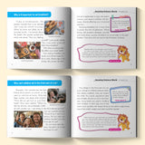 Printed science book for human experience biology and curiosity