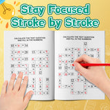 Printed math activity book for calculation practice and number sentence fluency