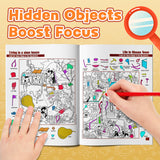 Printed visual search pages with jungle animals