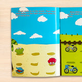 Printed preschool visual learning book with creative sticker play