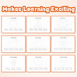 Printed letter tracing workbook for kindergarten practice