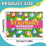Alphabet maze pages with letter tracing practice