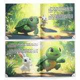 Printed Tortoise and Hare story book for vocabulary patience and family reading