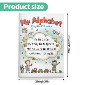 Kids alphabet workbook with story color tasks