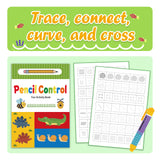 Printed preschool pencil control workbook for handwriting readiness
