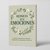 Front cover view of Spanish 30-day emotional wellness journal
