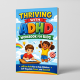 Printed kids ADHD support activity book for emotional growth and everyday success