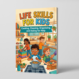 Printed kids life skills guide about asking for help and everyday confidence