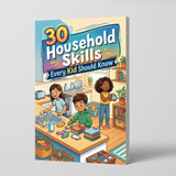 Printed practical life skills guide for kids learning independence and routines