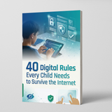 Printed internet safety guide for kids using devices, apps, and online spaces