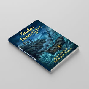 Printed Norwegian classic adventure novel with maritime mystery and treasure themes