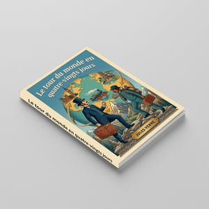Printed French edition of Around the World in Eighty Days for readers and students