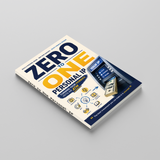 Angled paperback mockup of Zero to One Personal IP creator business book
